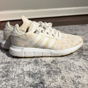 Adidas Cream and White Running Shoes